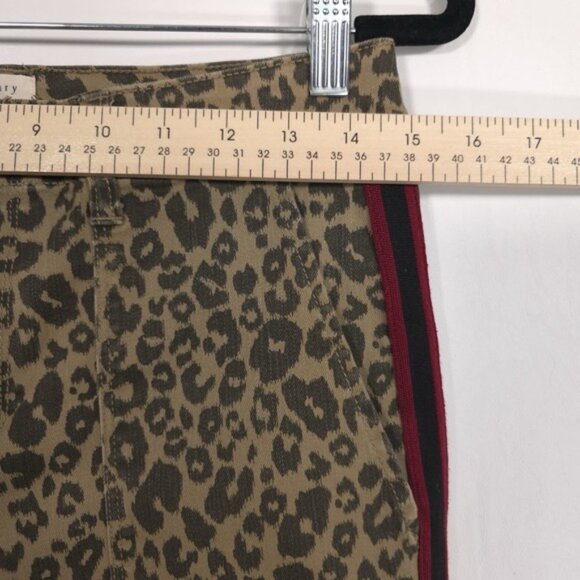Sanctuary Pant Women 27 Leopard Print Standard Surplus Side Tuxedo Stripe Skinny - Picture 6 of 13